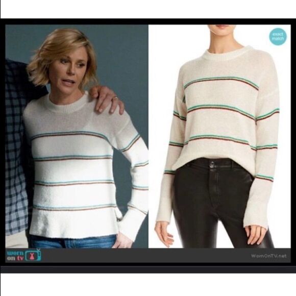 NWOT JOIE Striped Alpaca Wool Roundneck Sweater - Picture 3 of 4